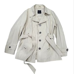 EUC Faded Glory women's tan belted trenchcoat, 12/14, L